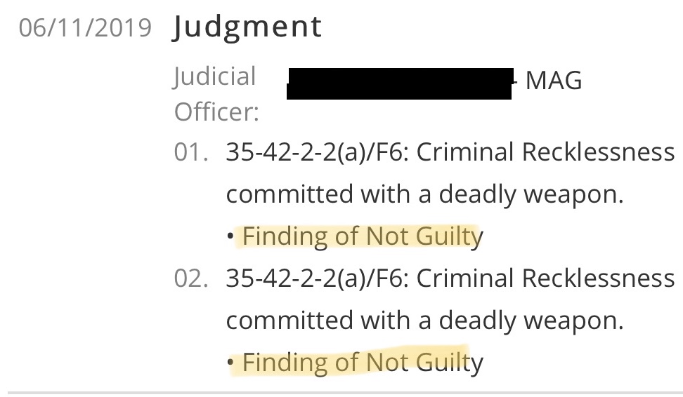NOT GUILTY ON ALL COUNTS!