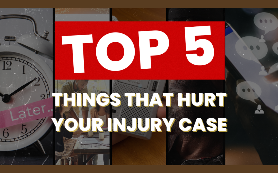 Tips from an Indiana Injury Lawyer: 5 Ways a Victim Can Hurt Their Own Case